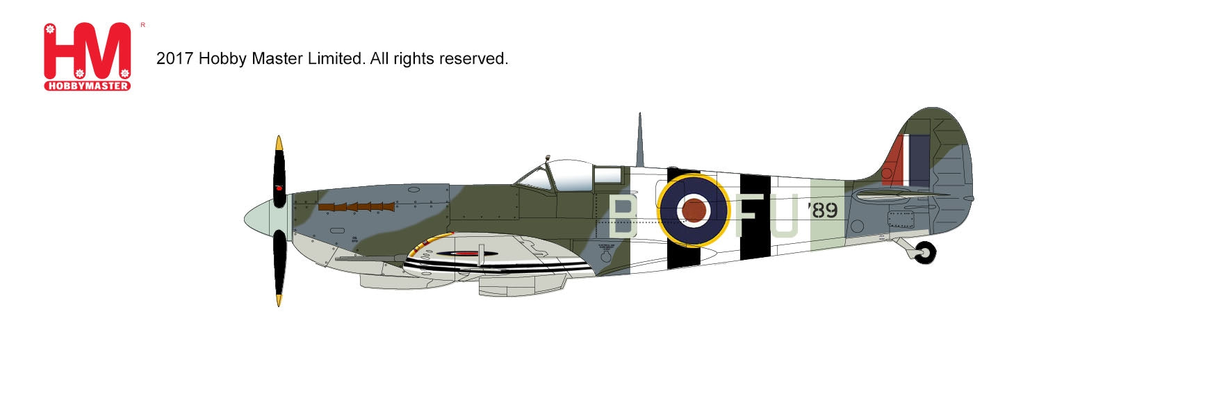 Spitfire LF Mk.IX Royal Air Force (RAAF) No. 453 Squadron Captain Henry R. Smith 1944 MJ789/FU-B 1/48 [HA8317]