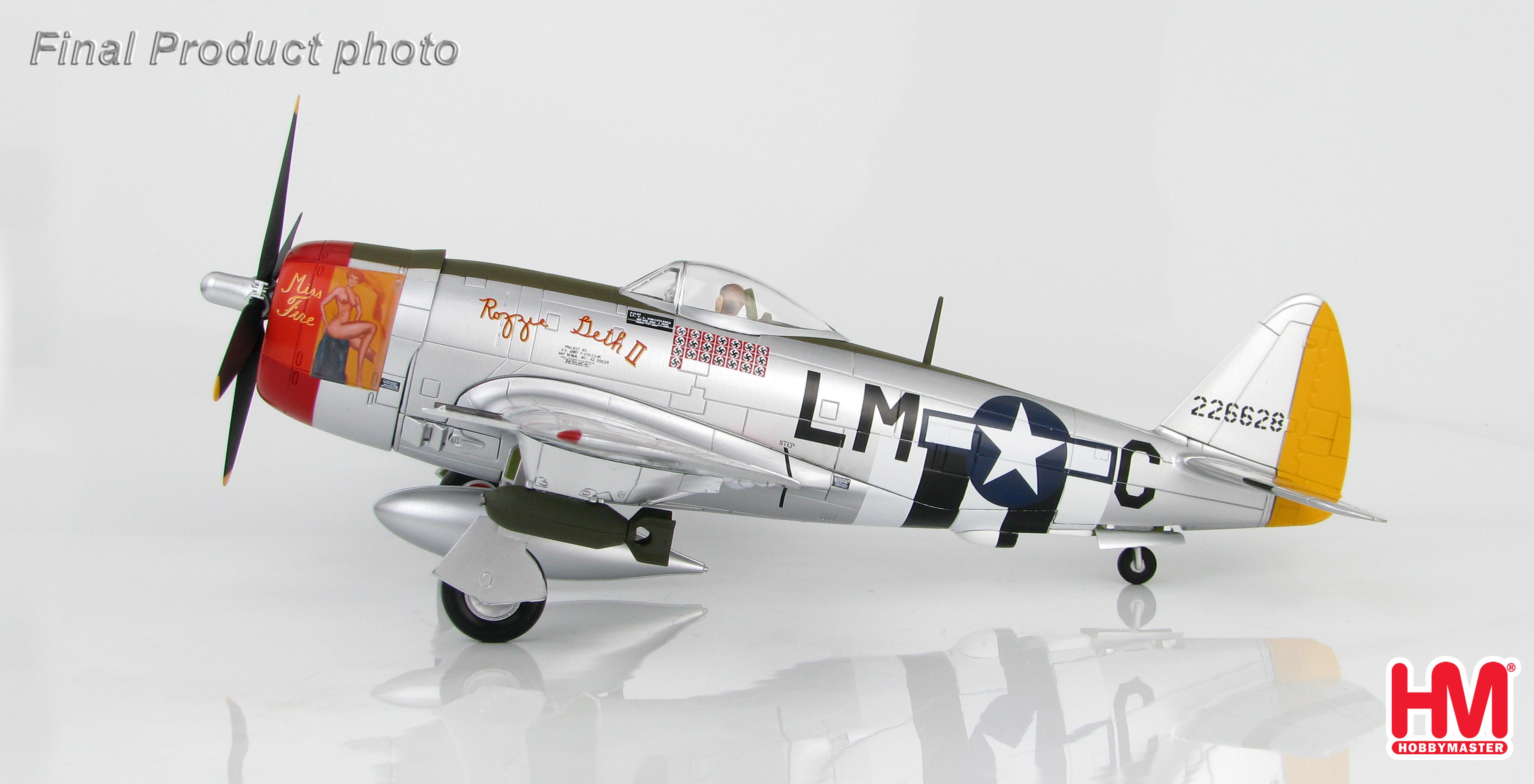 P-47D, US Army Air Forces, 56th Fighter Group, 62nd Fighter Squadron, Captain Frederick Christensen's aircraft, 1944 #42-26628 1/48 [HA8412]