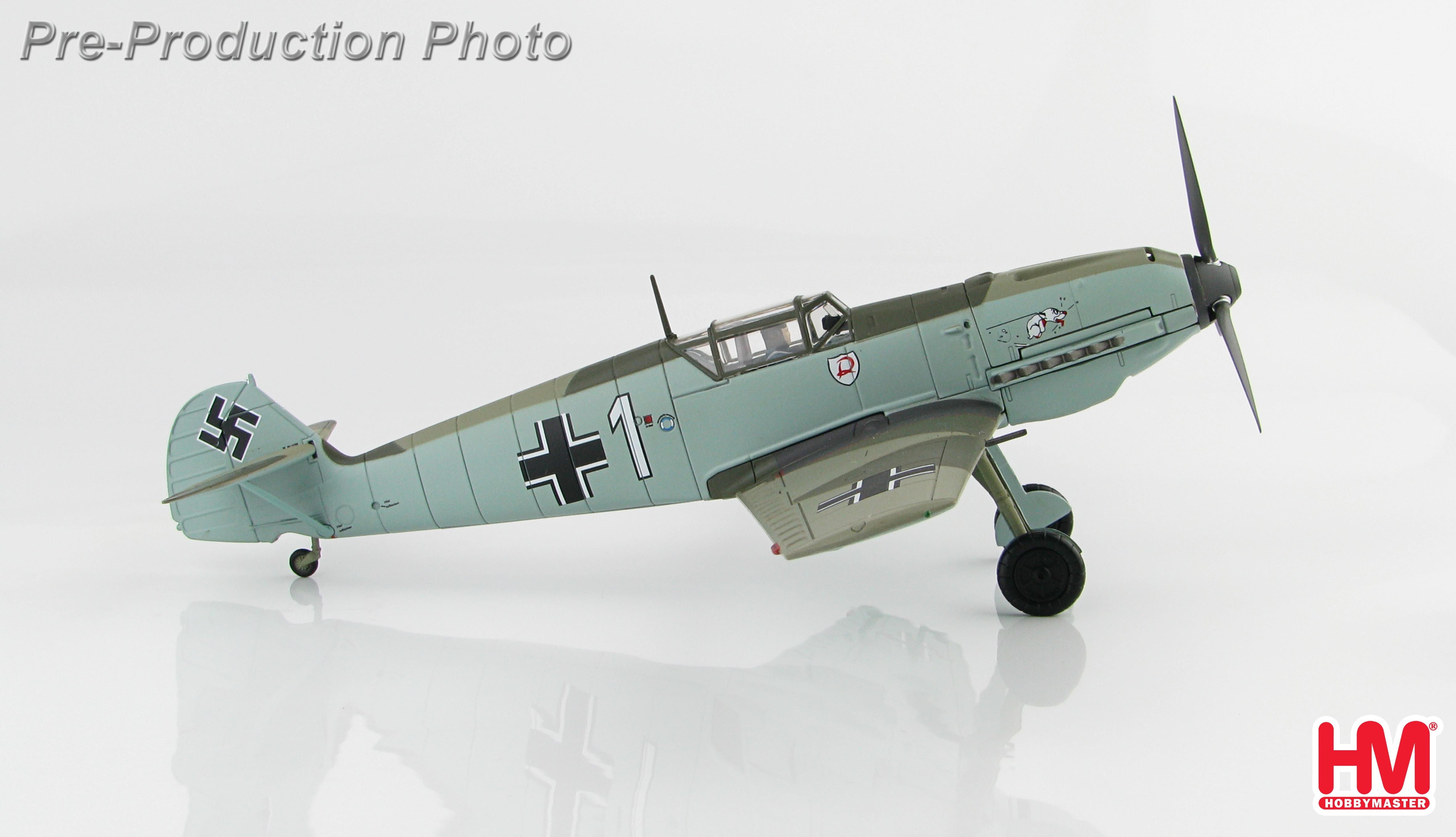 Bf109E-3 German Air Force 2nd Fighter Wing 1st Squadron Lt. Otto Bertram's aircraft May 1940 #1 1/48 [HA8705]