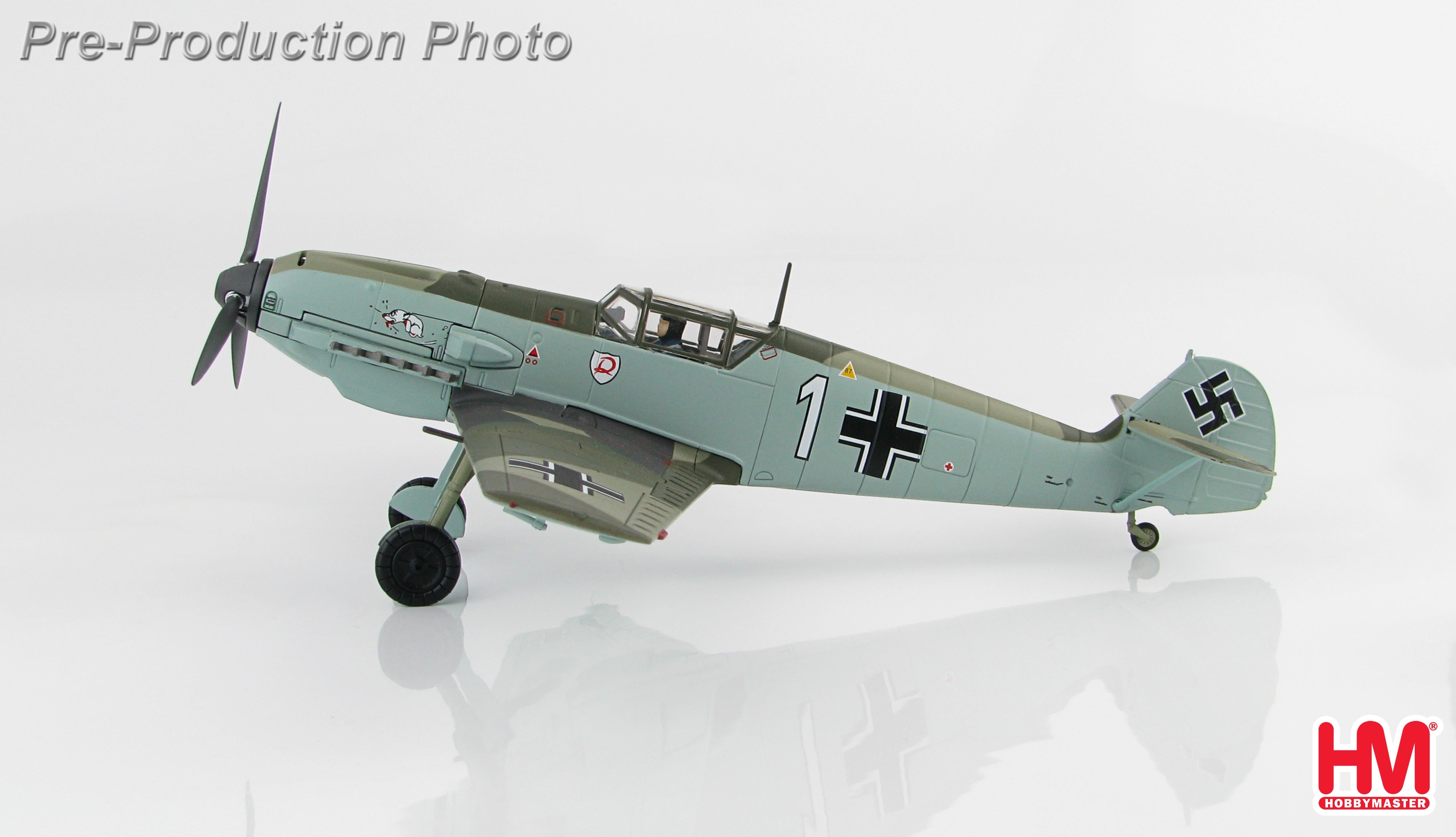 Bf109E-3 German Air Force 2nd Fighter Wing 1st Squadron Lt. Otto Bertram's aircraft May 1940 #1 1/48 [HA8705]