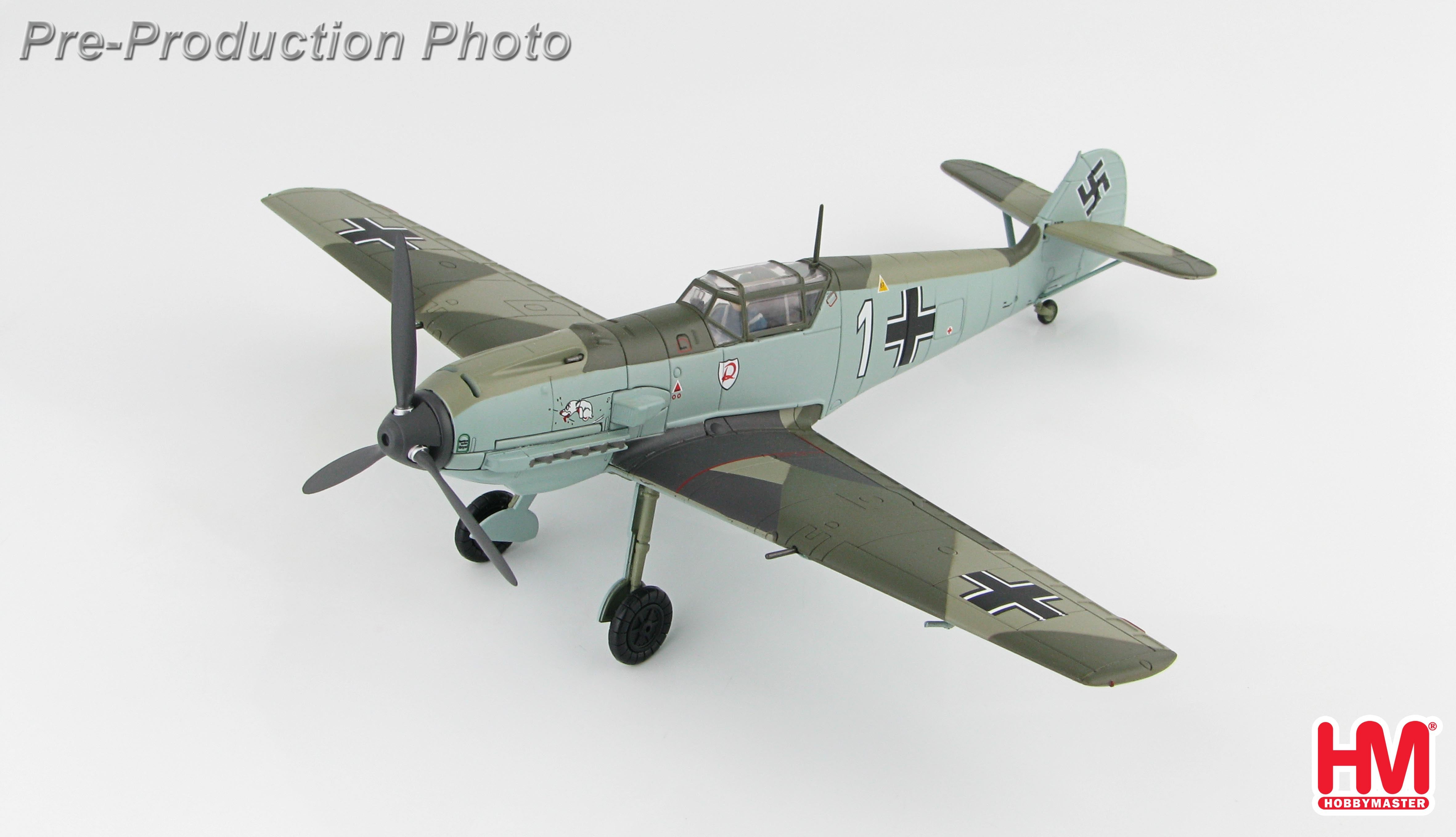 Bf109E-3 German Air Force 2nd Fighter Wing 1st Squadron Lt. Otto Bertram's aircraft May 1940 #1 1/48 [HA8705]