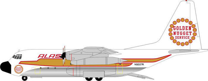 L-100 （C-130）アラスカ航空 60年代 「ゴールデンナゲット・サービス」N9227R 1/200 [IFC1300214]