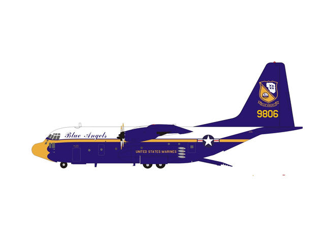 KC-130F US Marine Corps Navy "Blue Angels" support aircraft "Fat Albert" (stand included) 7-80s #149806 1/200 *Made of metal [IF1300616]