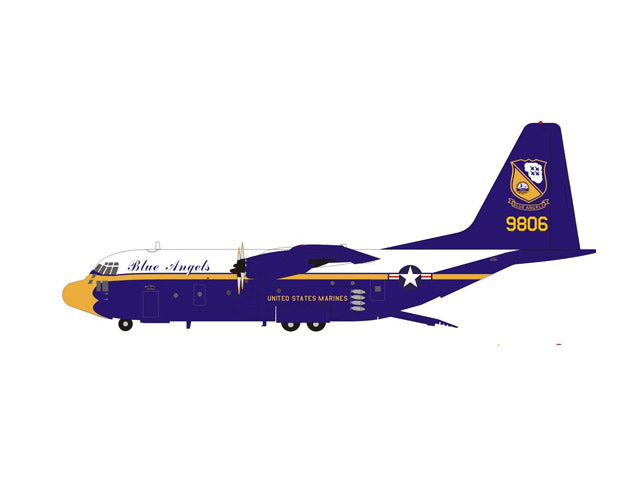 KC-130F アメリカ海兵隊 海軍「ブルーエンジェルス」支援機 「ファット・アルバート」（スタンド付属） 7-80年代 #149806 1/200 ※金属製 [IF1300616]