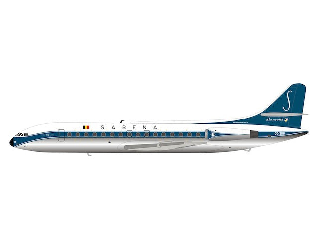 SE-210 Caravelle Sabena Belgian Airlines VI-N OO-SRB with stand 1/200 [IF210SN0219P]