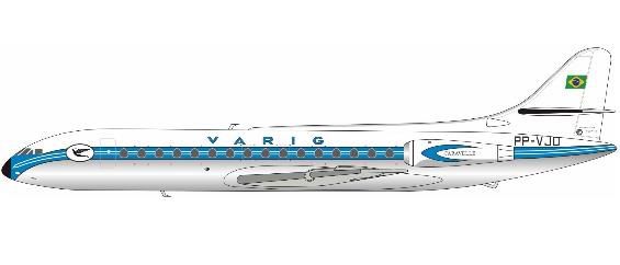 Caravelle SE-210 Varig Brazilian Airlines PP-VJD 1/200 [IF210VR0723P] 