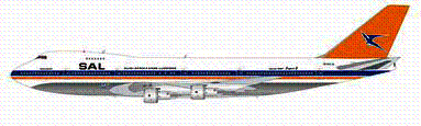 747-200B SAL南アフリカ航空 90年代 ポリッシュ ZS-SAO 「Magaliesberg」 (スタンド付属) 1/200 ※金属製 [IF27420615P]