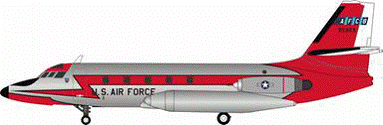 C-140A JetStar アメリカ空軍 59-5962 (スタンド付属) 1/200 [IF3290316P]