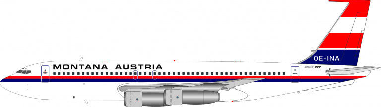 [Pre-order item] 707-100B Montana Austrian Airlines 1970s-1980s OE-INA 1/200 [IF701MONT0122]