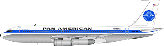 720 Pan American World Airways 60s-70s Polished finish (stand included) N780PA 1/200 *Made of metal [IF7200515P]