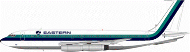 720 Eastern Airlines 1960s Polished Finish N8710E (Stand Included) 1/200 *Made of Metal [IF7201215P]