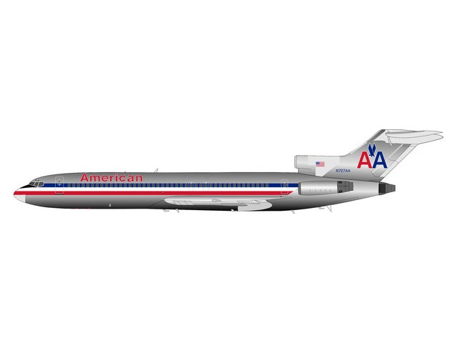 727-200 アメリカン航空 80-90年代 ポリッシュ仕上 （スタンド付属） N727AA 1/200 ※金属製 [IF722AA0518P]