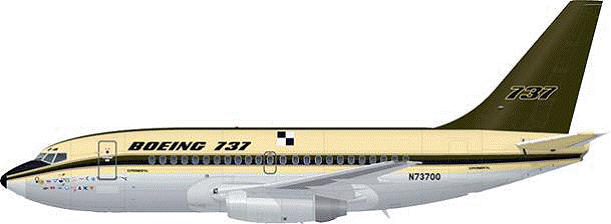 737-100 Boeing House Color N73700 (stand included) 1/200 *Made of metal [IF731001P]