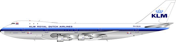 747-200B KLM Royal Dutch Airlines 1970s Polished finish PH-BUA 1/200 *Stand included, made of metal [IF7410215P]