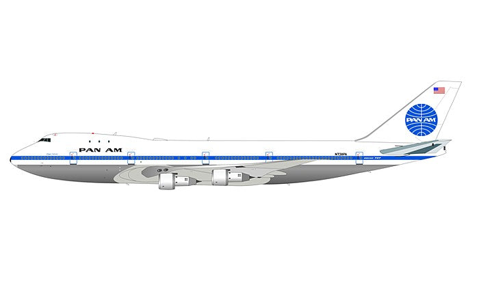 747-100 パンアメリカン航空 70年代前半 小ロゴ N738PA 「Clipper Defender」 (スタンド付属) 1/200 ※金属製 [IF7410715P]