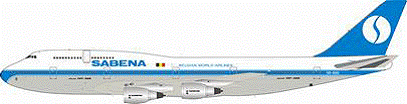 747-300 サベナ・ベルギー航空 90年代 チートライン塗装 （スタンド付属） OO-SGD 1/200 ※金属製 [IF743SN1018]