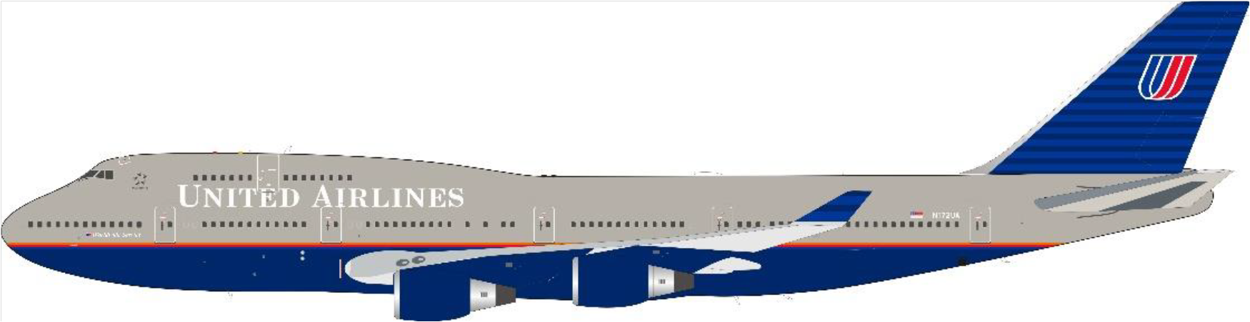 747-400 ユナイテッド航空 00年代 スタンド付属 N172UA 1/200 ※金属製 [IF744UA0519]