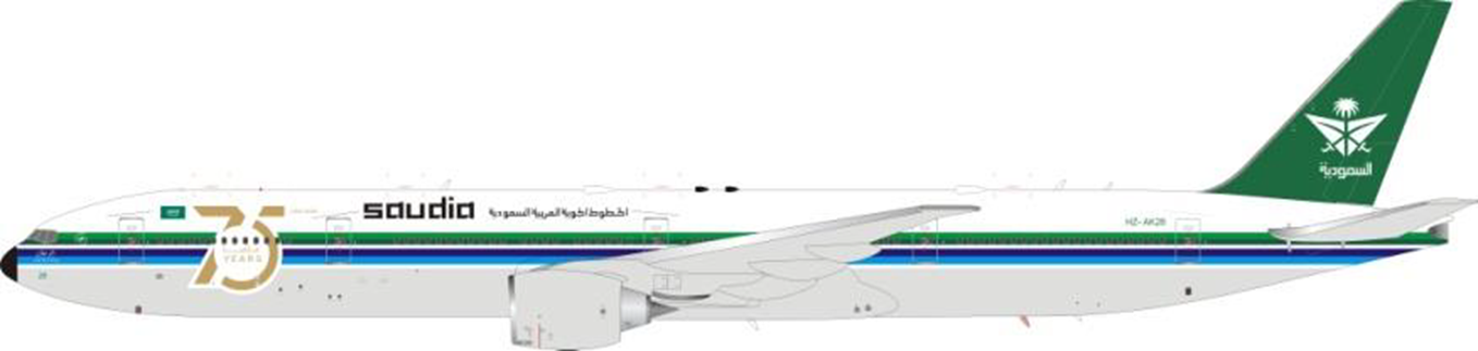 [Pre-order item] 777-300ER Saudi Arabian Airlines special livery "75th anniversary/80s retro" 2020 (stand included) HZ-AK28 1/200 [IF773SV1121]