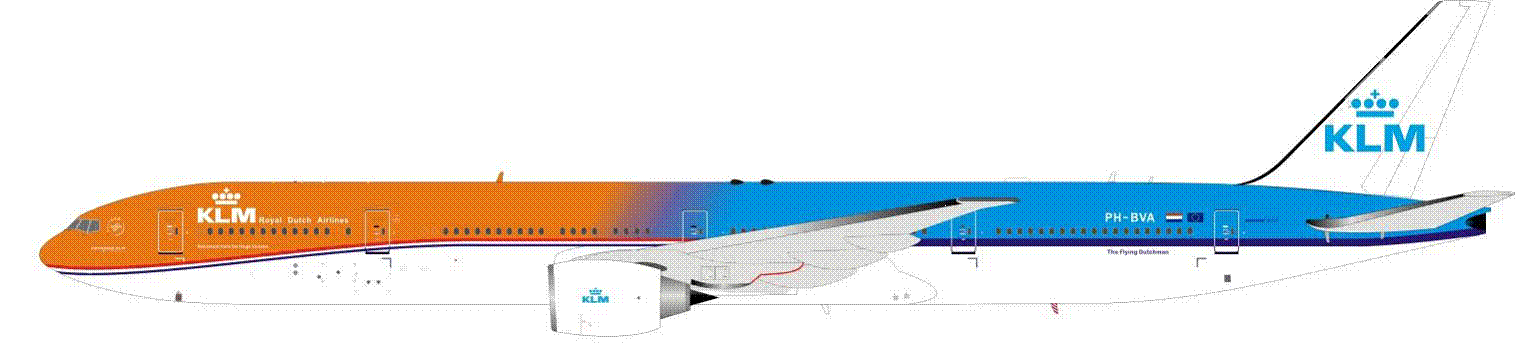 777-300ER KLM Royal Dutch Airlines Special Paint "Orange Pride" PH-BVA (Stand Included) 1/200 *Made of Metal [IF7773KLMSPEC01]