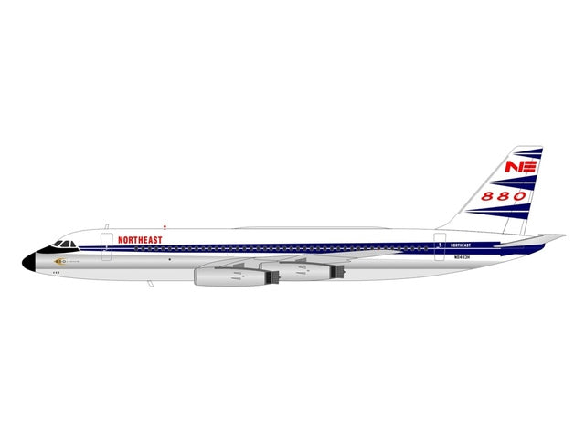 Convair 880 Northeast Airlines 1960s N8493H (stand included) 1/200 *Made of metal [IF8800916AP]