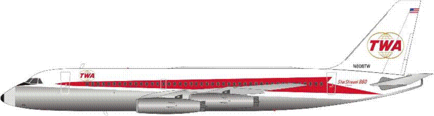 [Pre-order item] CV-880 TWA Trans World Airlines 1960s N806TW 1/200 [IF880TW0129P]