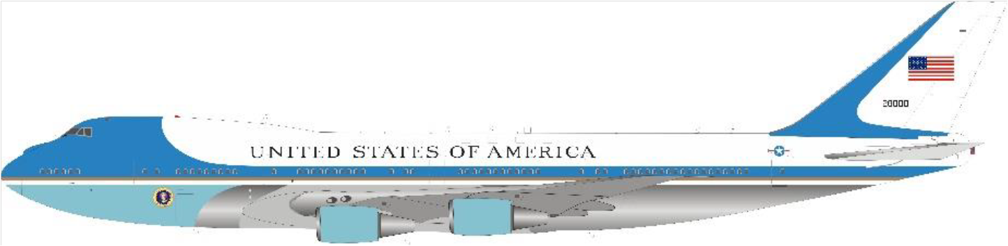 VC-25A （747-200） アメリカ空軍 大統領専用機「エアフォースワン」 1番機 スタンド付属・ポリッシュ仕上 #28000 1/200 ※金属製 [IFAFIVC-25AP]
