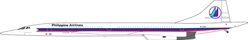 Concorde Philippine Airlines Imaginary Paint 70s (Stand Included) PI-C557 1/200 *Made of Metal [IFCONCPAL001]