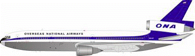 DC-10-30 ONA Overseas National Airlines "Holidayliner Liberty" N1034F (stand included) 1/200 *Made of metal [IFDC100117P]