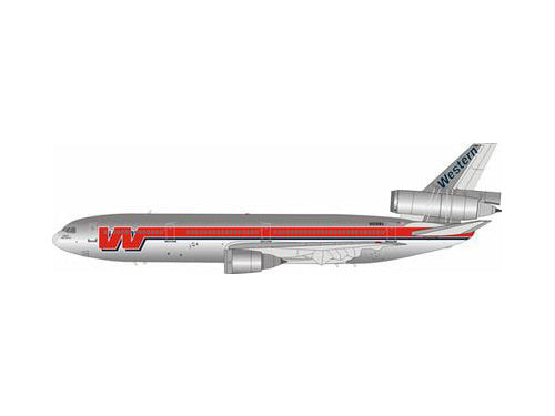 DC-10-10 ウエスタン航空 70年代 ポリッシュ仕上 （スタンド付属） N908WA 「Maui-No Ka Oi」 1/200 ※金属製 [IFDC100118P]