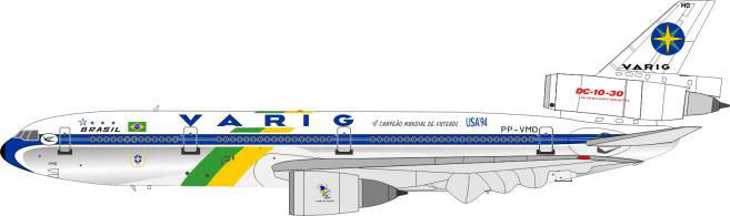 DC-10-30 Varig Brazilian Airlines PP-VMD 1994 World Cup 1/200 [IFDC100514PA]