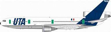 [Pre-order item] DC-10-30 UTA France Airlines 1980s F-BTDD (polished finish, stand included) 1/200 *Made of metal [IFDC101215P]