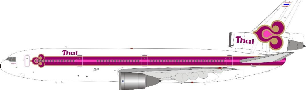 [Pre-order item] DC-10-30 Thai Airways International HS-TGD with stand 1/200 [IFDC10TG0920]