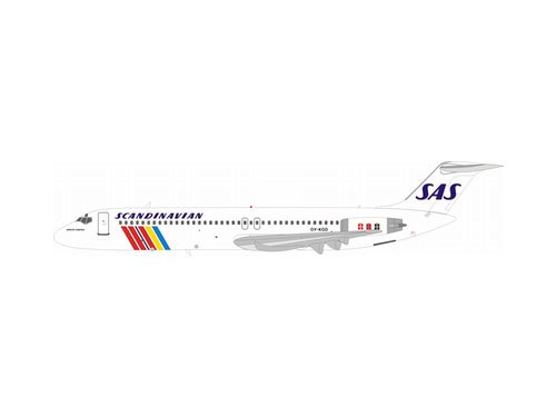 DC-9-41 SAS Scandinavian Airlines 80s-90s (stand included) OY-KGO "Holte Viking" 1/200 *Made of metal [IFDC940518]