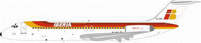 DC-9-32 Iberia Airlines 1980s (stand included) EC-BIG 1/200 *Made of metal [IFDC9IB0818]