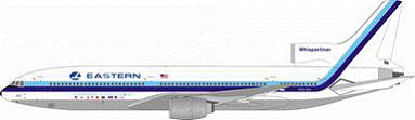 L-1011-1 Eastern Airlines 1970s White N301EA Polished Finish (Stand Included) 1/200 *Made of Metal [IFL10110616AP]