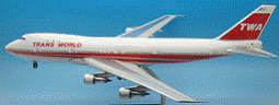 【予約商品】747-100 TWA トランス・ワールド航空 N93119 (スタンド付属) 1/200 [IFTW800]