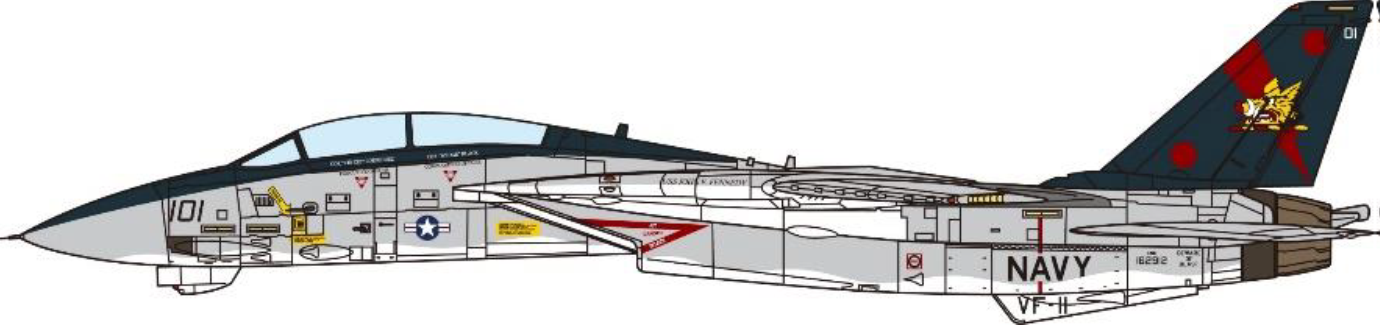 F-14B アメリカ海軍 第11戦闘飛行隊「レッドリッパーズ」 特別塗装「THANKS FOR THE RIDE」 2005年 #101/#162912 1/72 [JCW-72-F14-010]