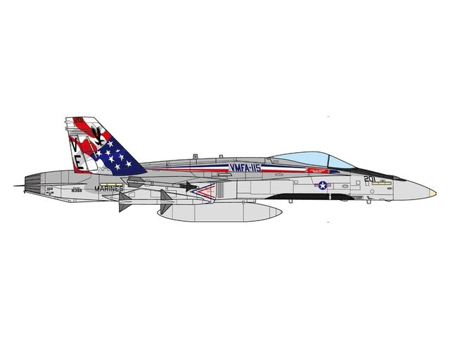 F/A-18A アメリカ海兵隊 第115海兵戦闘攻撃飛行隊 「シルバーイーグルズ」 ラジェス基地・ポルトガル 13年 VE201 1/72 [JCW-72-F18-002]