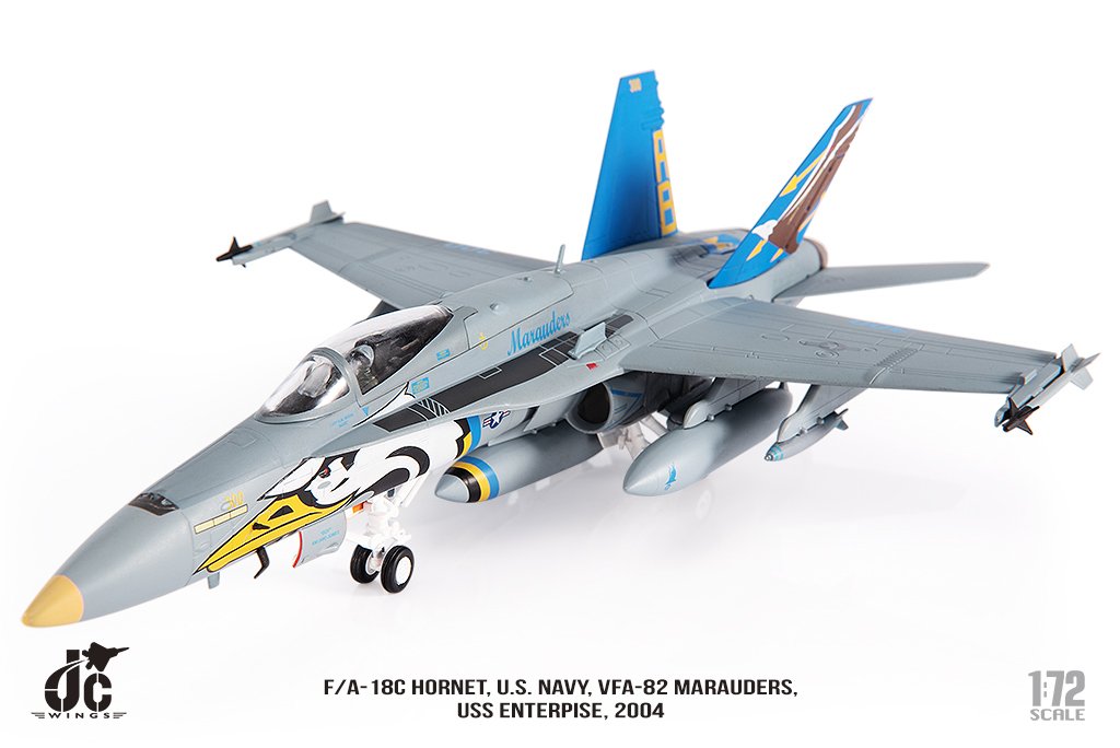 F/A-18C アメリカ海軍 第82戦闘攻撃飛行隊「マローダーズ」 空母エンタープライズ搭載 2004年 AB300/#165200 1/72 [JCW-72-F18-014](20240630)