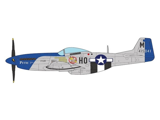 P-51D アメリカ陸軍航空軍 第352戦闘航空群 第487戦闘飛行隊 ジョン・C・マイヤー中佐機 「PETIE 3rd」 44年 HO/#415041 1/72 [JCW-72-P51-002]