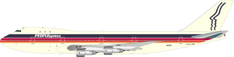 747-100 ピープルエクスプレス航空 80年代 N603PE 1/200 [JF-747-1-002]