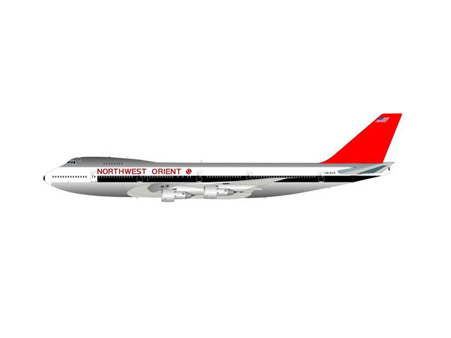 [Pre-order item] 747-200B Northwest Orient Airlines N612US Polished (stand included) 1/200 [JF-747-2-006]