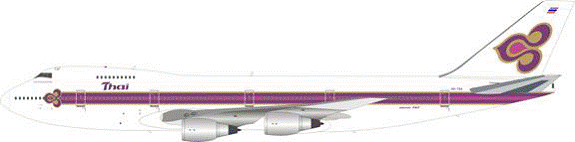 747-200 タイ国際航空 （スタンド付属） 90年代 HS-TGA 1/200 ※金属製 [JF-747-2-018]