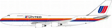 747-400 United Airlines 8-90s (stand included) N178UA 1/200 *Made of metal [JF-747-4-007]