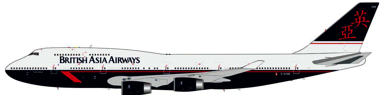 747-400 ブリティッシュ・アジア・エアウェイズ 「City of St Davis」 G-CIVA 1/200 [JF-747-4-014]