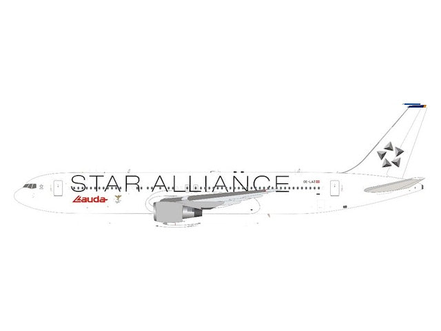 【予約商品】767-300ER ラウダ航空 特別塗装「スターアライアンス」 2004年 OE-LAY 1/200 [JF-767-3-014]