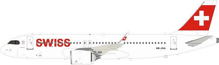 [Pre-order item] A320SL Swiss International Air Lines HB-JDA 1/200 *Made of metal [JF-A320-026]