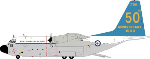 C-130E (L-382) Royal Australian Air Force No. 37 Squadron Special Paint "50th Anniversary of Unit Founding" 1993 (Stand Included) A97-178 1/200 *Made of Metal [JF-C130-011]