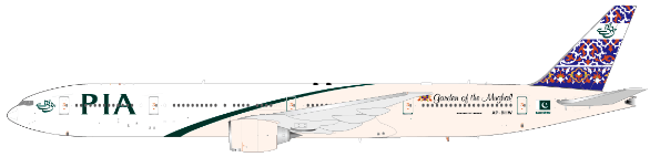777-300ER PIAパキスタン国際航空 「Garden of the Mughal」 AP-BHW (スタンド付属) 1/200 ※金属製 [LH2036]