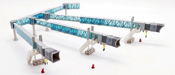 Passenger Boarding Bridge A380 Blue 1/200 [LH2278]